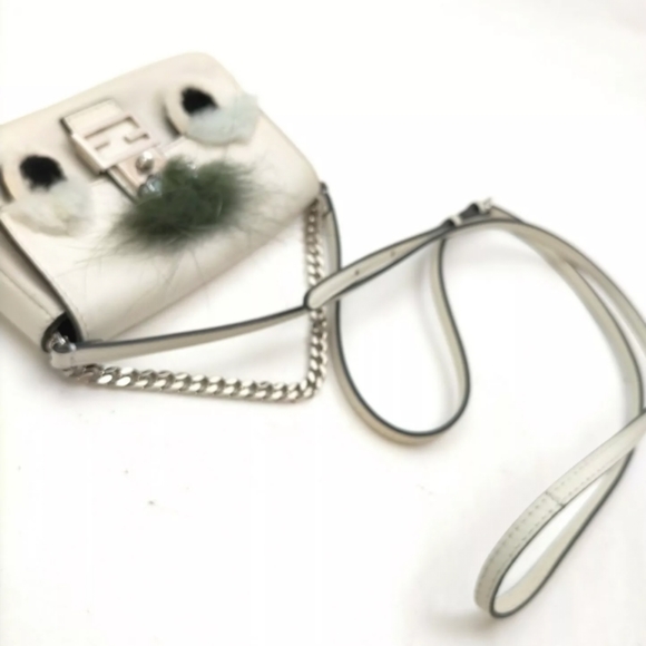 Fendi: Fur Monster Micro Fur Animal Buggie Baguette Chain Crossbody - Picture 15 of 16
